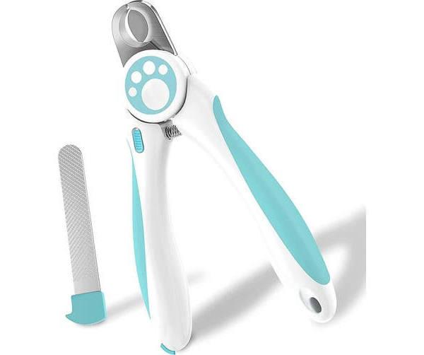 Dog Nail Clippers and Trimmer - With Safety Guard to Avoid Over-cutting Nails & Free Nail File - Razor Sharp Blades - Sturdy Non Slip Handles - For SA