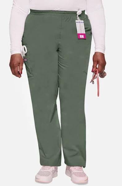 Cherokee Workwear 4200 Scrubs Pants Womens Natural Rise Tapered Pull-On Cargo Shocking Pink