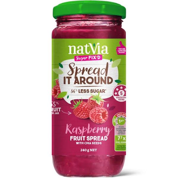 Natvia Raspberry Fruit Spread 240g