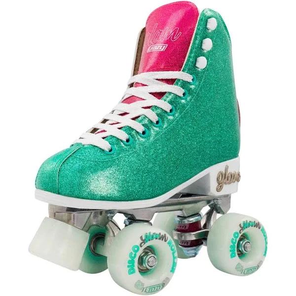 Crazy Disco Glam Teal/Pink Roller Skates - EU 32