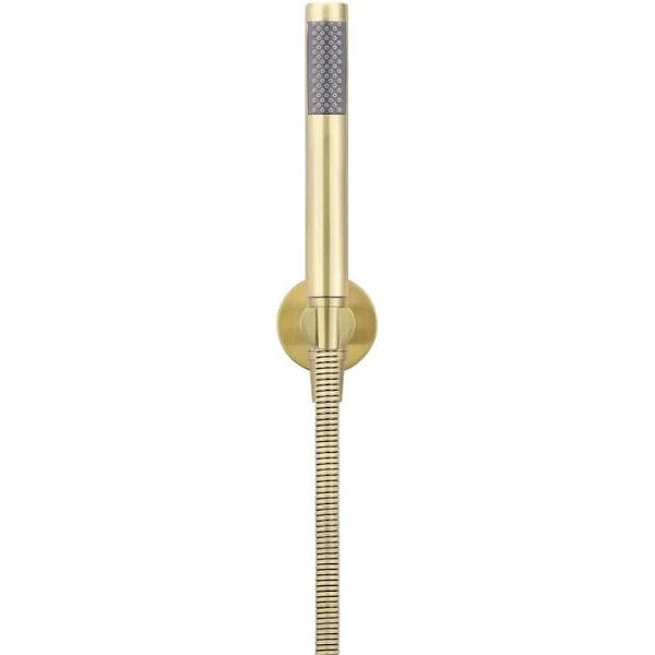 Meir Round Brass Hand Shower Bath Set On Fixed Bracket - PVD Tiger Bronze