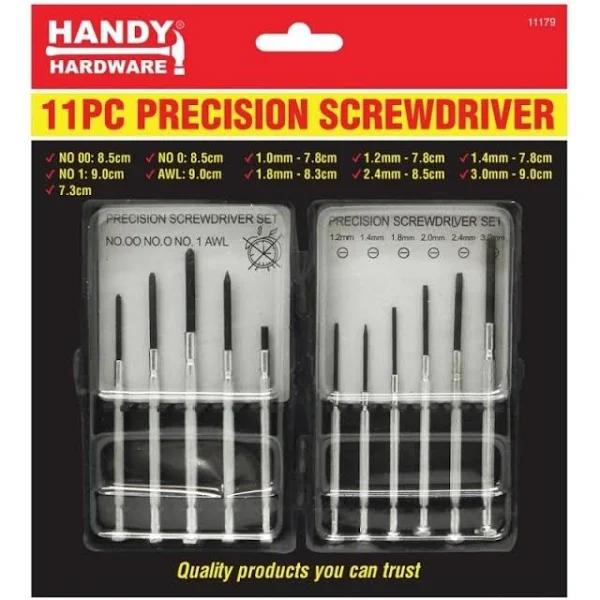 Handy Hardware Precision Screwdriver Set 11 Pieces 11179