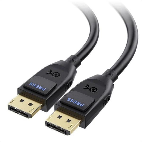 [VESA Certified] Cable Matters DisplayPort 2.1 Cable 2m, Support 40Gbps DP40 8K 60Hz, 4K 144Hz in Black with FreeSync, G-Sync and HDR For Gaming