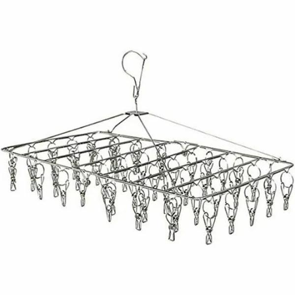 52 Pegs Stainless Steel Clothes Hanger Airer Dryer Clips Rack Socks Underwear - AfterPay & zipPay Available