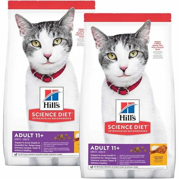 Hills Science Diet Chicken Recipe Dry Cat Food 11+ Mature Senior, 6.34kg