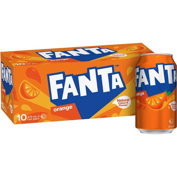 Fanta Orange Cans 10 Pack 375ml