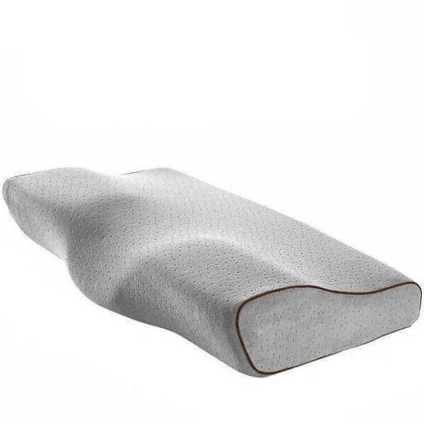 Contoured Orthopedic Memory Foam Pillow For Neck Pain, Grey Large