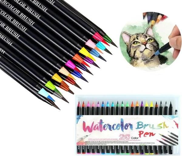 21x Watercolor Brush Pens Art Marker Drawing Painting Brush Artist Sketch Set - AfterPay & zipPay Available