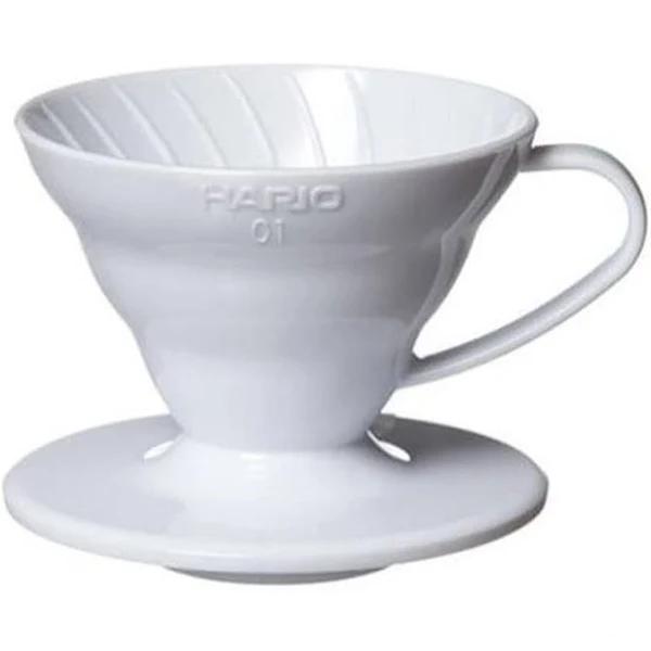 Hario V60 Plastic Coffee Dripper, Size 02, White