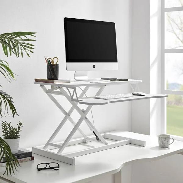 ErgoDuke Height Adjustable Sit Stand Desk Riser (White) - Earn Everyday Rewards, AfterPay Available