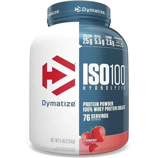 Dymatize ISO100 - 100% Hydrolyzed Whey Protein Isolate - Strawberry, 1.4kg