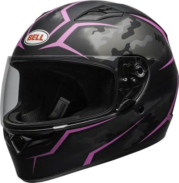 Bell Qualifier Stealth Camo Helmet (Matte Black/Pink)