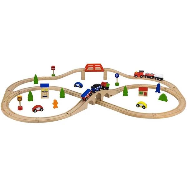 Viga Wooden Train Set (49 Piece set)