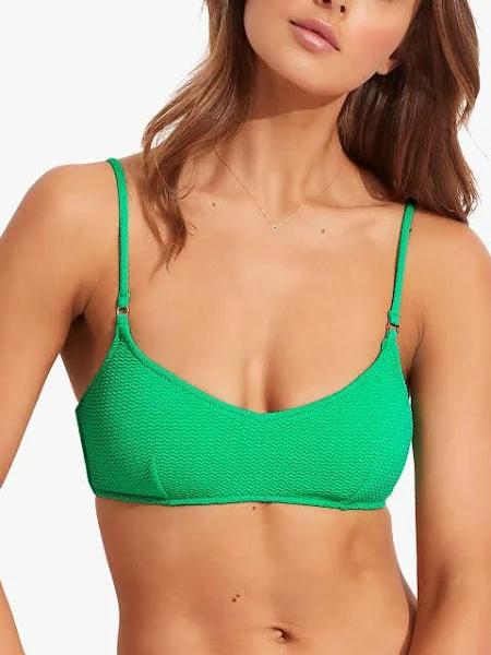 Seafolly Sea Dive Bralette Bikini Top - Jade