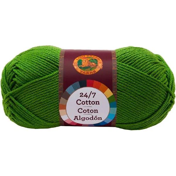 Lion Brand 24/7 Cotton Yarn - Grass - 3.5oz/100g