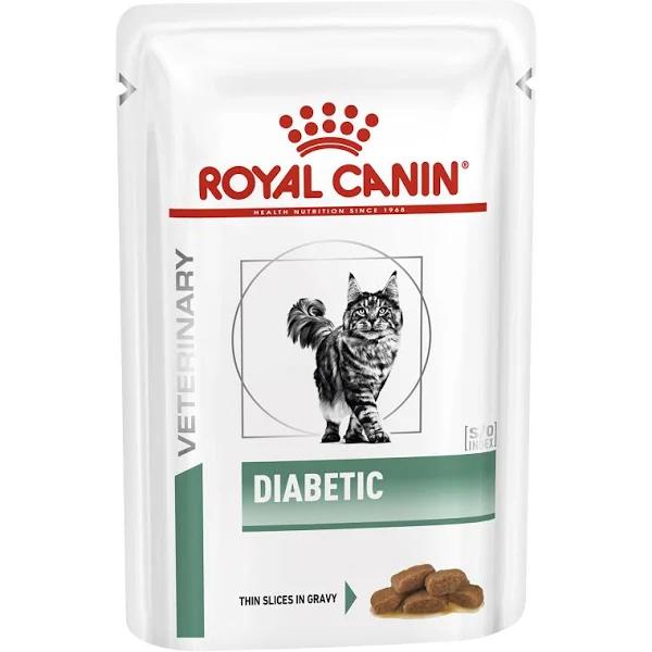 Royal Canin Veterinary Diet Cat Diabetic Wet Food Pouches 85g x 12