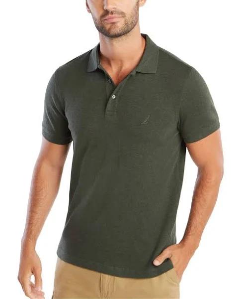 Nautica Men's Classic Fit Short Sleeve Polo Shirt with Contrast Trim