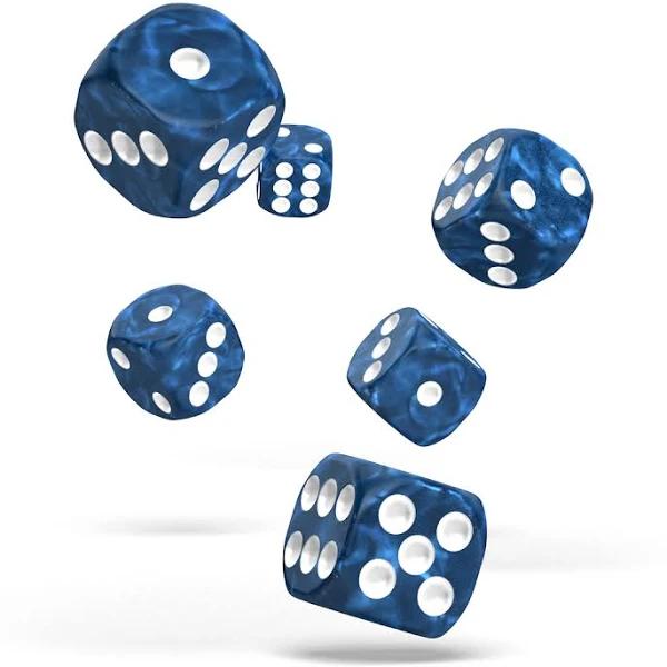 Oakie DOAKIE Dice D6 16 mm Marble - Blue (12)