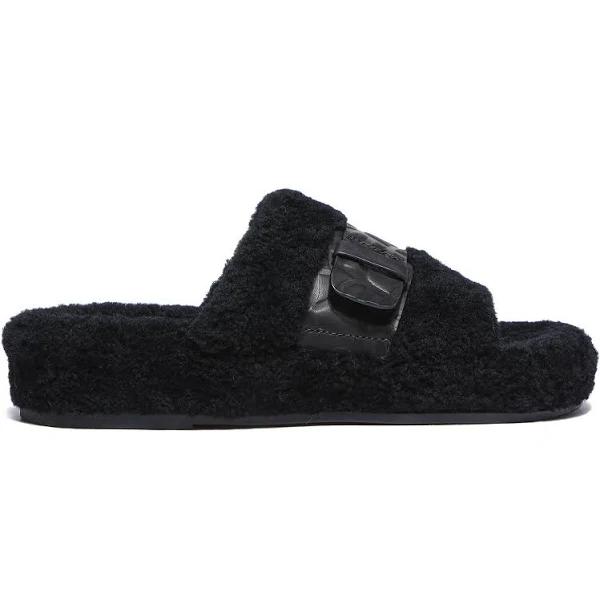 EVERAU Curly Sheepskin Wool Slides Women Croft