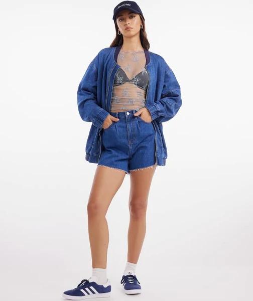 Dazie - Women's Blue Denim - Rush Highwaisted Denim Shorts - Size 6 at The Iconic