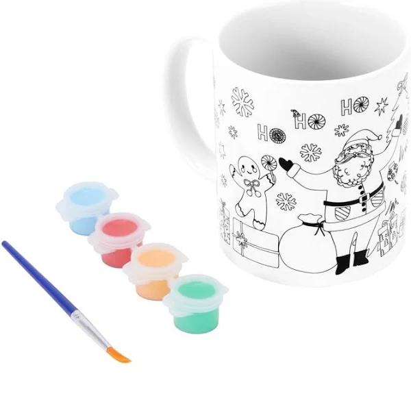 Kmart 7 Piece Paint Your Own Christmas Mug Set