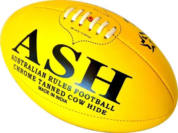 5x Genuine Leather Match Aussie Rules Football Afl Ball Size 5