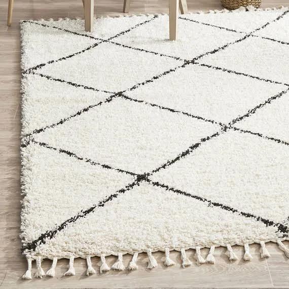 Saffron Johan Floor Rug White by Freedom