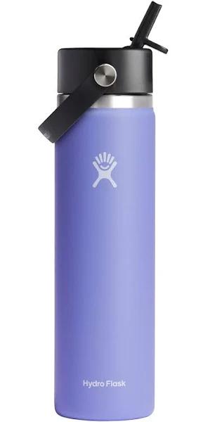 Hydro Flask 24-Ounce Wide Mouth Water Bottle With Straw Lid Lupine