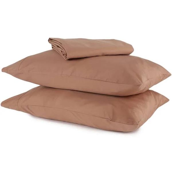 Kmart 500 Thread Count Australian Grown Cotton Sheet set-king Bed, Tan