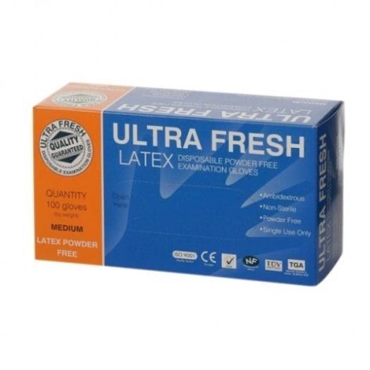 Ultrafresh Disposable Gloves, Powder Free, Latex, Extra Large - Natural Box