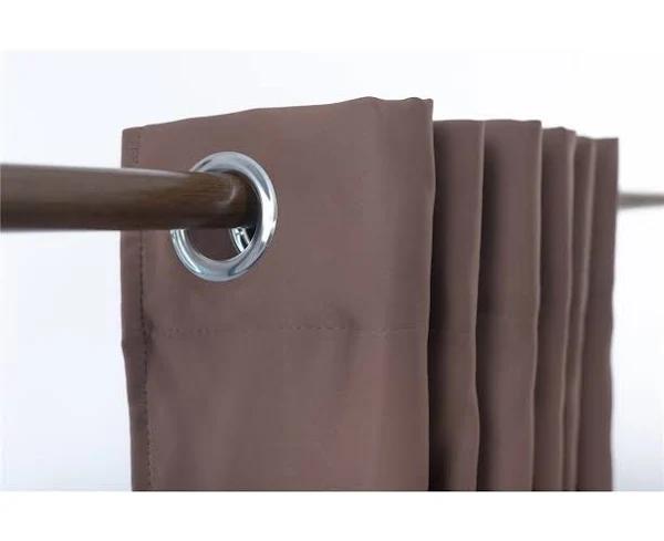 Blackout Eyelet Curtain Chocolate 1 Piece - 140x230cm - AfterPay & zipPay Available