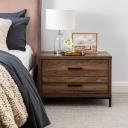 Groove Furniture Aubrey 2-Drawer Bedside Table Walnut