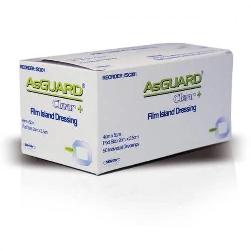 Asguard Clear Film Island Dressing | Code 1 Healthcare 4cm x 5cm