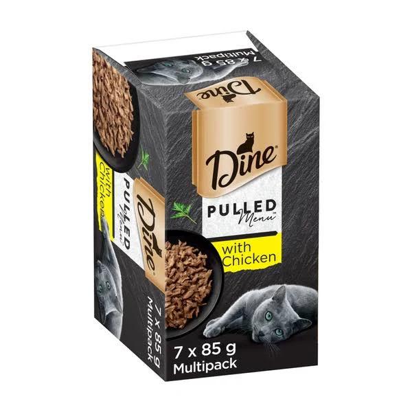 Dine Pulled Menu Chicken Cat Food 7x85g 7 Pack