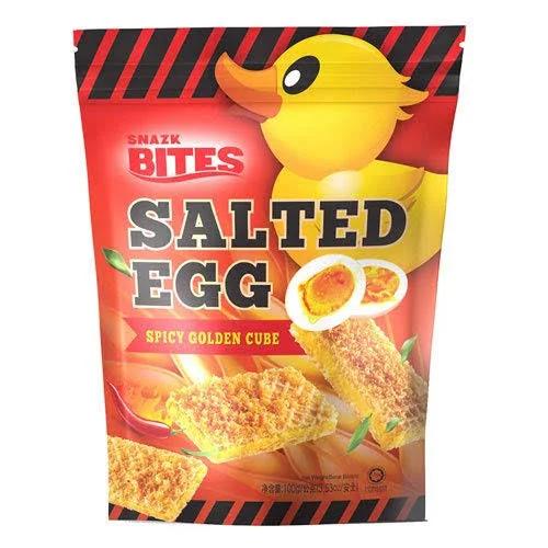 Snazk Bites Salted Egg Golden Cube Spicy 100g