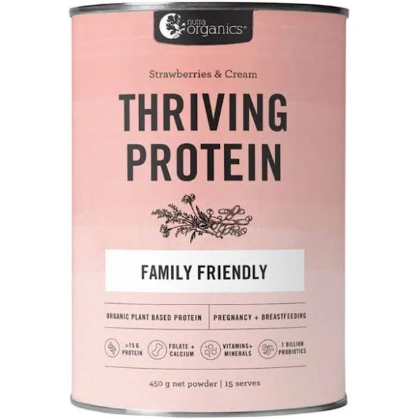 Nutra Organics Thriving Protein 450g Strawberries & Cream