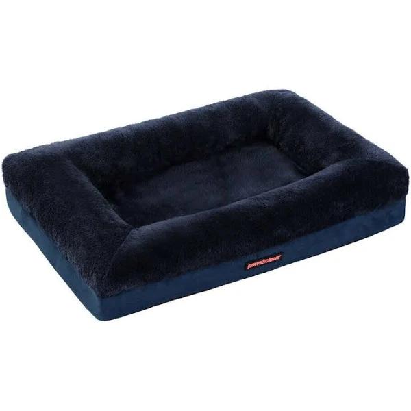 Paws & Claws 70cm x 50cm Winston Orthopaedic Foam Walled Pet/Dog Bed Medium Navy