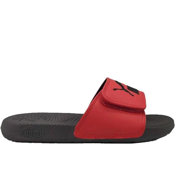 Puma Boys' Cool Cat 2.0 V Slides - Red/Black US Size 13 - AfterPay & zipPay Available