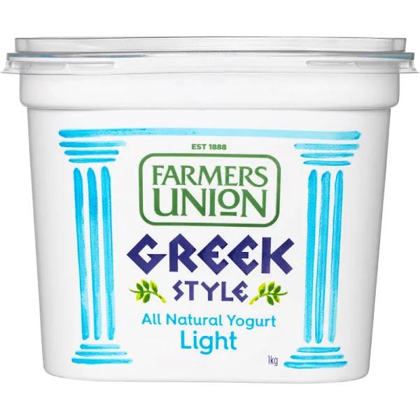 Farmers Union Light Greek Style Natural Yoghurt - 1kg