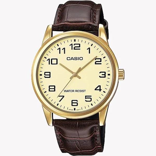 Casio Leather Strap Men's Watch | Arktastic