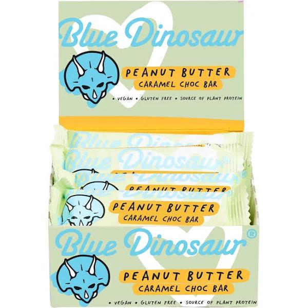 Blue Dinosaur Hand-Baked Vegan Protein Bar Peanut Butter & Caramel Choc 12x45g