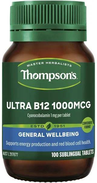 Thompson's Ultra B12 1000mcg - 100 Tablets