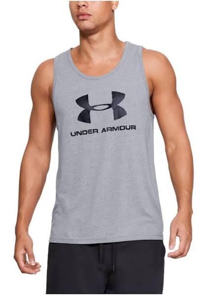 Under Armour Mens Sportstyle Logo Tank Grey L