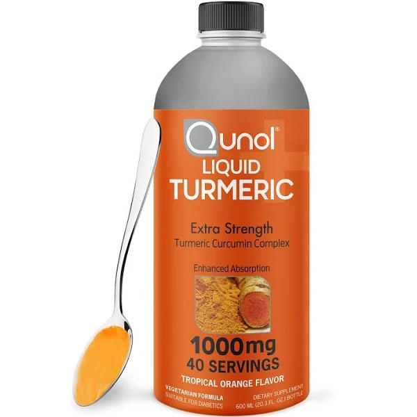 Qunol Liquid Turmeric curcumin with Black Pepper 1000 Milligram,