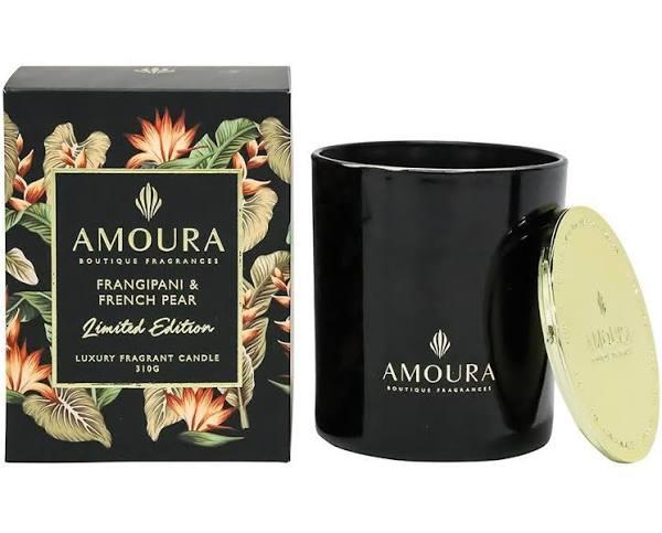 Amoura: Luxury Fragrant Candle: Frangipani & French Pear