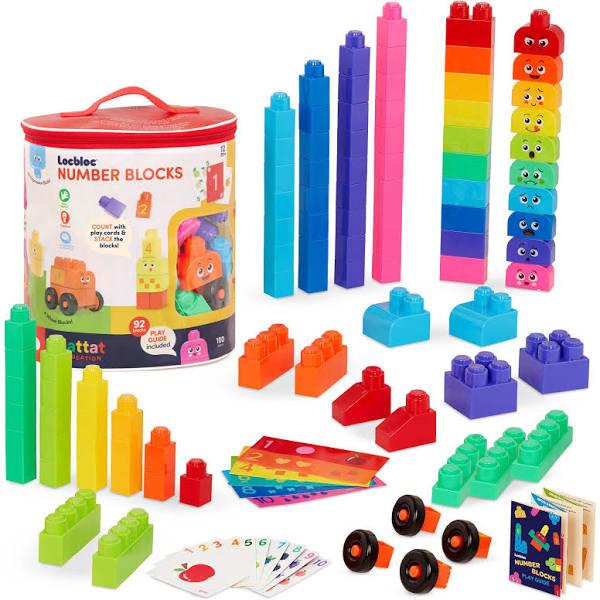 Battat Education Locbloc Number Blocks Educational Building Block Set