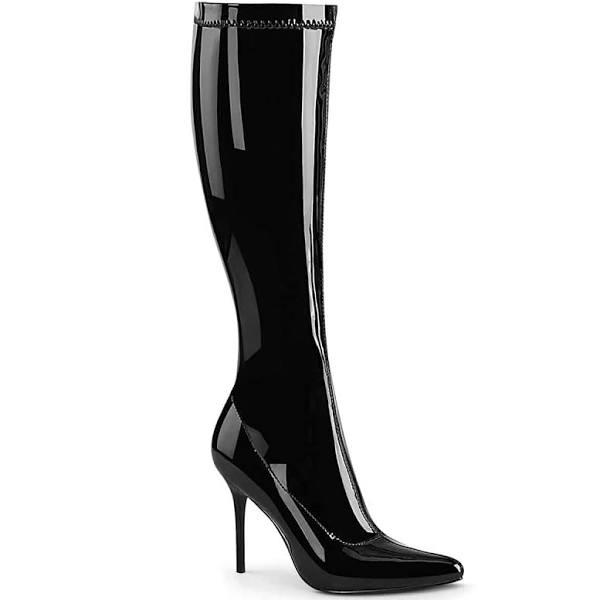 Pleaser CLASSIQUE-2000 Black Stretch Patent Knee Boot Size 13