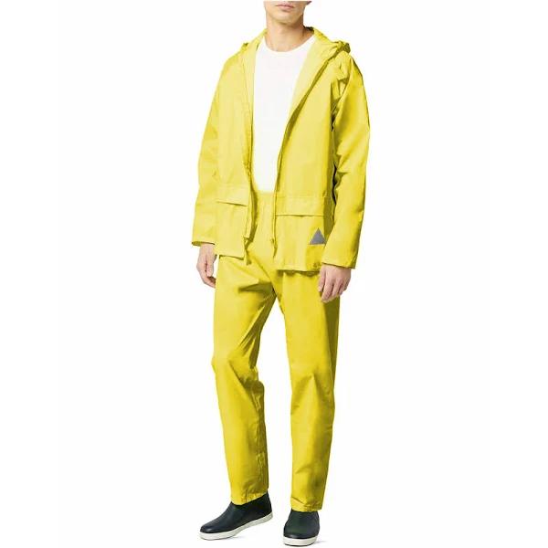 Result Mens Heavyweight Waterproof Rain Suit (Jacket & Trouser Suit) Neon Yellow 2XL