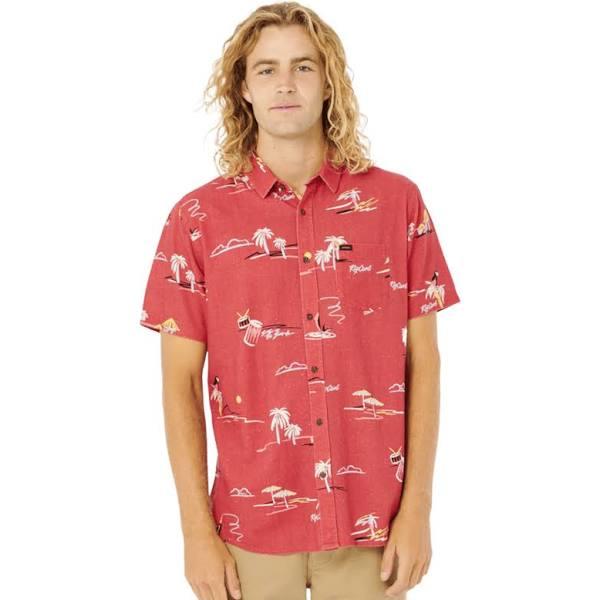 Rip Curl Party Pack S/S Shirt. Dusty Mushroom Size XL