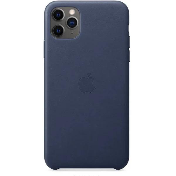 Apple Leather Case For iPhone 11 Pro Max (Midnight Blue)